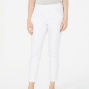 Style & Co women XL pull-on slant pocket capri pants white